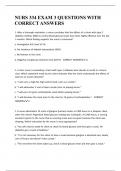 NURS 334 EXAM 3 QUESTIONS WITH CORRECT ANSWERS 