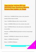 YOGA TEACHER TRAINING RYT 200 EXAM PACKAGE DEAL QUESTIONS AND VERIFIED DETAILED ANSWERS &vert; 100&percnt; GUARANTEED PASS &vert; ALREADY GRADED A&plus;