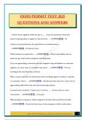 OHIO PERMIT TEST 2025 QUESTIONS AND ANSWERS