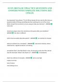 ECON 200 EXAM 2 PRACTICE QUESTIONS AND ANSWERS WITH COMPLETE SOLUTIONS 2025 UPDATE 