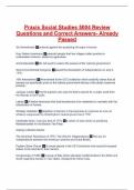 Praxis Social Studies 5004 Review Questions and Correct Answers- Already Passed