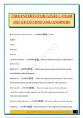 FIRE INSTRUCTOR LEVEL 1 EXAM 2025 QUESTIONS AND ANSWERS