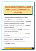 FIRE INSTRUCTOR LEVEL 1 TEST 4B EXAM 2025 QUESTIONS AND ANSWERS