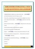 FIRE INSTRUCTOR LEVEL 1 TEST 4A 2025 QUESTIONS AND ANSWERS