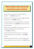 FIRE INSTRUCTOR 1 EXAM 2025 QUESTIONS AND ANSWERS
