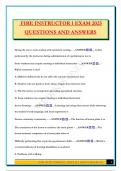 FIRE INSTRUCTOR 1 EXAM 2025 QUESTIONS AND ANSWERS
