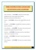 FIRE INSTRUCTOR 1 EXAM 2025 QUESTIONS AND ANSWERS