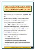 FIRE INSTRUCTOR 1 FINAL EXAM 2025 QUESTIONS AND ANSWERS