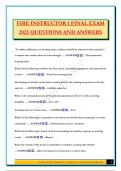 FIRE INSTRUCTOR 1 BUNDLED EXAMS 2025 &lpar;QUESTIONS AND ANSWERS&rpar;