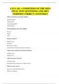 CATA 263 - CONDITIONS OF THE SKIN FINAL TEST QUESTIONS AND 100&percnt; VERIFIED CORRECT ANSWERS&excl;&excl;&excl;
