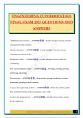 ENGINEERING FUNDAMENTALS BUNDLED EXAMS 2025 &lpar;QUESTIONS AND ANSWERS&rpar;   