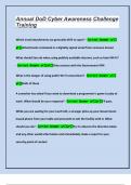 Annual DoD Cyber Awareness Challenge Training Questions With Answers
