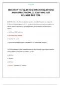 NERC PREP TEST QUESTION BANK 500 QUESTIONS AND CORRECT DETAILED SOLUTIONS JUST RELEASED THIS YEAR