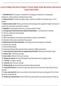 Jersey College Nutrition &ndash; Chapter 2 Exam Study Guide with Questions and Answers &ndash; Latest 2025&sol;2026