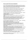 RISIA QUESTIONS AND ANSWERS