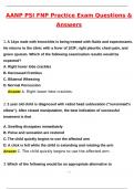 AANP PSI FNP Practice Exam &lpar;Latest 2025 &sol; 2026 Update&rpar; Questions and Verified Answers&vert; 100&percnt; Correct&vert; Grade A&plus;