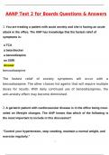 AANP Test 2 for Boards Exam &lpar;Latest 2025 &sol; 2026 Update&rpar; Questions and Verified Answers&vert; 100&percnt; Correct&vert; Grade A&plus;