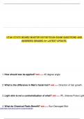 UTAH STATE BOARD MASTER ESTHETICIAN EXAM QUESTIONS AND ANSWERS GRADED A&plus; LATEST UPDATE&period;