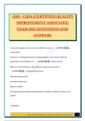 ASQ - CQIA &lpar;CERTIFIED QUALITY IMPROVEMENT ASSOCIATE&rpar; EXAM 2025 QUESTIONS AND ANSWERS