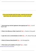 UTAH STATE BOARD WRITTEN EXAM - MASTER ESTHETICIAN QUESTIONS AND ANSWERS GRADED A&plus; LATEST UPDATE&period;