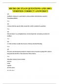 MICRO 201 EXAM QUESTIONS AND 100&percnt; VERIFIED CORRECT ANSWERS&excl;&excl;&excl;