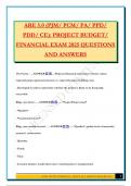 ARE 5&period;0 &lpar;PJM&sol; PCM&sol; PA&sol; PPD&sol; PDD&sol; CE&rpar;&colon; PROJECT BUDGET&sol; FINANCIAL EXAM 2025 QUESTIONS AND ANSWERS