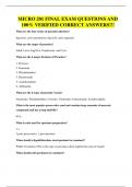 MICRO 201 FINAL EXAM QUESTIONS AND 100&percnt; VERIFIED CORRECT ANSWERS&excl;&excl;&excl;