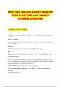 FDNY FIRE LIFE AND SAFETY DIRECTOR EXAM QUESTIONS AND CORRECT ANSWERS &lpar;2025-2026&rpar;
