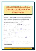ARE 5&period;0 PROJECT PLANNING & DESIGN EXAM 2025 QUESTIONS AND ANSWERS