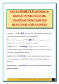 ARE 5&period;0 PROJECT PLANNING & DESIGN &lpar;ARCHITECTURE EXAMINATION&rpar; EXAM 2025 QUESTIONS AND ANSWERS