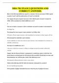 MBA 701 EXAM 2 QUESTIONS AND CORRECT ANSWERS&period;