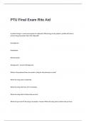 PTU Final Exam  Questions and Answers-Rite Aid