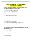 MBA 701 EXAM 3 QUESTIONS AND CORRECT ANSWERS