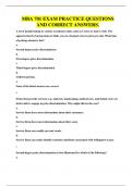 MBA 701 EXAM PRACTICE QUESTIONS AND CORRECT ANSWERS&period;