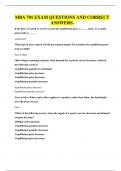 MBA 701 EXAM QUESTIONS AND CORRECT ANSWERS&period;