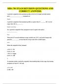 MBA 701 EXAM REVISION QUESTIONS AND CORRECT ANSWERS&period;