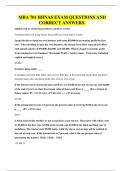 MBA 701 BHNAS EXAM QUESTIONS AND CORRECT ANSWERS