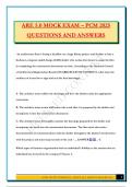 ARE 5&period;0 MOCK EXAM &ndash; PCM 2025 QUESTIONS AND ANSWERS