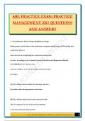 ARE PRACTICE EXAM&colon; PRACTICE MANAGEMENT 2025 QUESTIONS AND ANSWERS