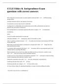 CCLE Ethics & Jurisprudence Exam questions with correct answers&period;