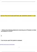 NAPLEX PRACTICE EXAM QUESTIONS AND ANSWERS GRADED A&plus; 2025