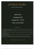 MAT1510 Assignment 04 &lpar;751721&rpar; Due 16 July 2025