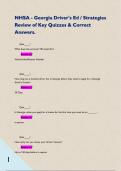NHSA - Georgia Driver's Ed &sol; Strategies Review of Key Quizzes & Correct Answers&period;        