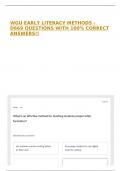 WGU EARLY LITERACY METHODS - D669 QUESTIONS WITH 100&percnt; CORRECT ANSWERS&excl;&excl;