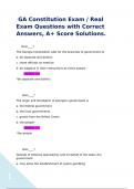 GA Constitution Exam &sol; Real Exam Questions with Correct Answers&comma; A&plus; Score Solutions&period;       