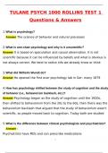 Tulane Psych 1000 Rollins Test 1 Actual 2025 Questions With Complete Solutions Newest Version 2025 &sol; 2026 Update&period;