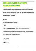 CEHv12 NEWEST EXAM WITH COMPLETE ANSWERS