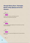 Georgia History Exam &sol; Strategies Review of Key Quizzes & Correct Answers&period;        