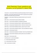  NHA Pharmacy Exam questions and answers correct graded A&plus; latest 2025