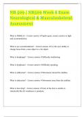 NR 509 &sol; NR509 Week 6 Exam Neurological & Musculoskeletal Assessment